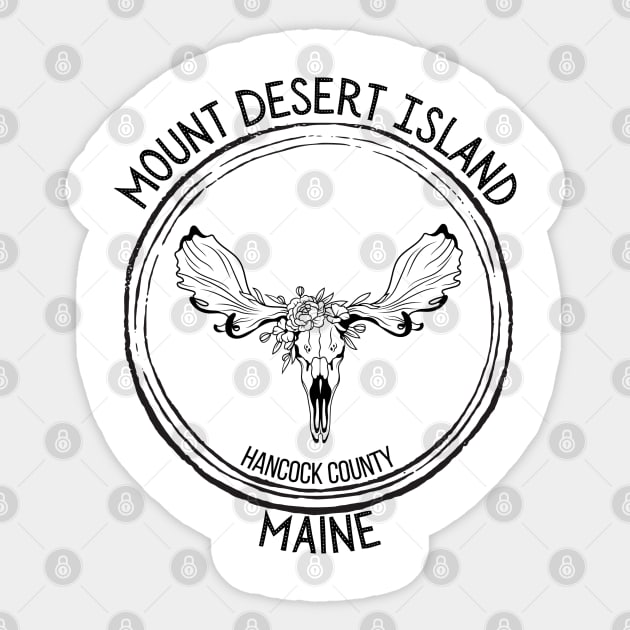 Mount Desert Island Maine Sticker by TrapperWeasel